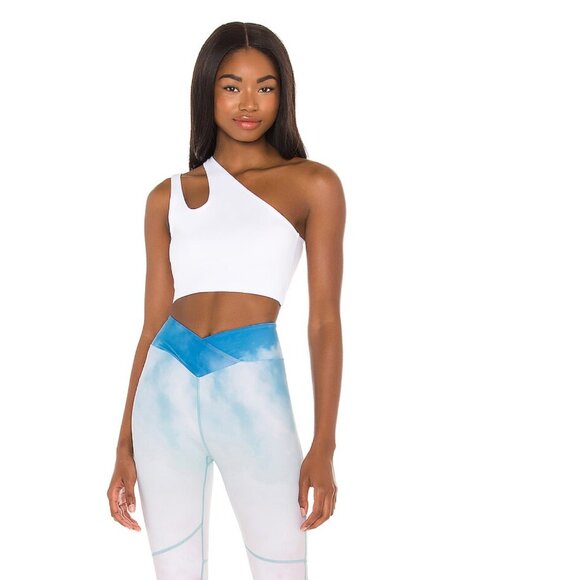 Nubyen sports bra one-shoulder athletic top Share x Revolve, running, yoga - Picture 1 of 9